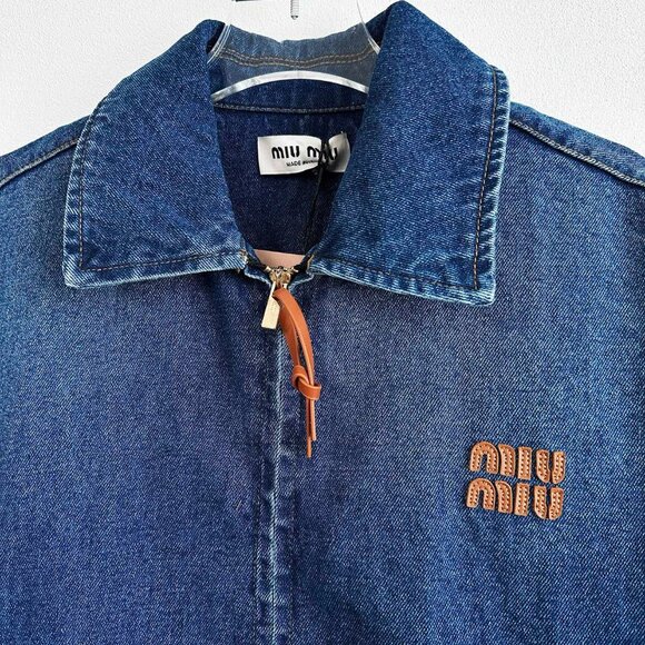 Miu Miu Women's Denim Trucker Jacket Blue - Picture 4 of 8